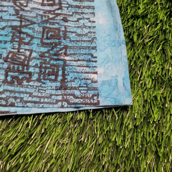 VTG 90s Crystal Wash Abstract Art T-Shirt Mens Small Oversized Boxy Fit Cropped - Picture 2 of 10